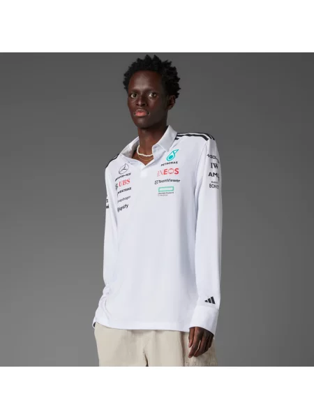 KOSZULKA MERCEDES AMG PETRONAS FORMULA ONE TEAM POLO LONG SLEEVE biała