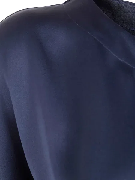 Bluză Giorgio Armani de mătase albastru