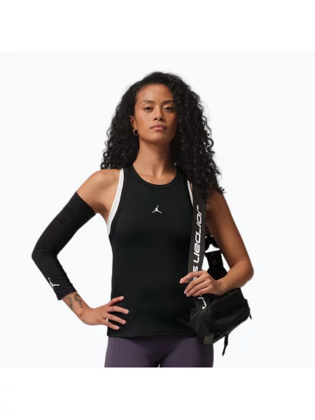 Дамска тениска Jordan Sport Essentials Dri-Fit Sleeveless Top black/white бяло