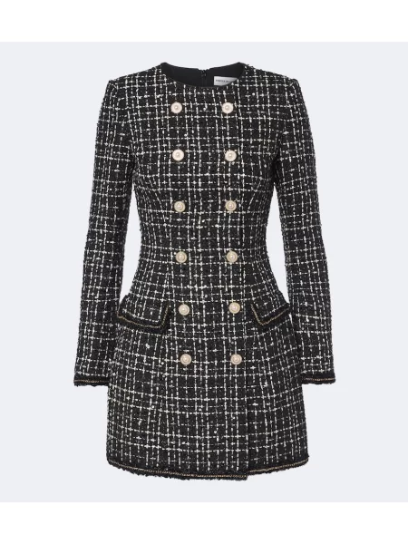Rochie Rebecca Vallance din tweed negru