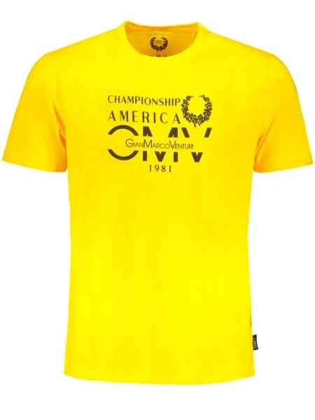 Tricou Gian Marco Venturi scurt galben