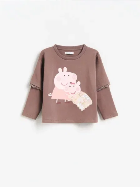 Reserved Блузка Peppa Pig коричневий