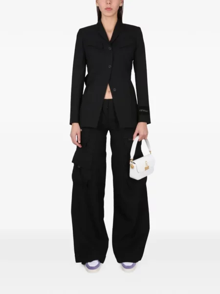 Sacou Off-white cu autograf alb