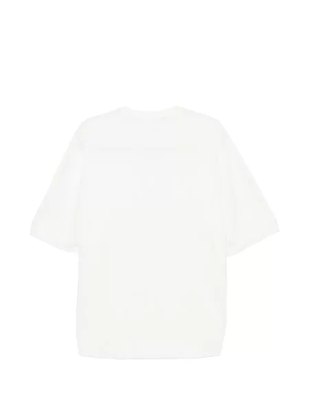 Scurt tricou Croquis cu decolteu rotund alb