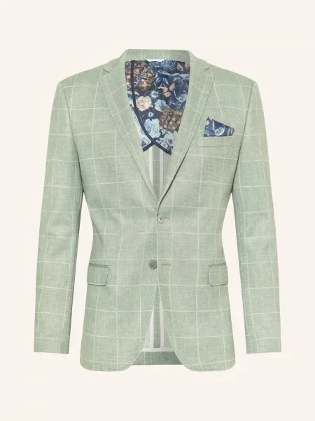 Paul Oblekové Sako Slim Fit green zelené