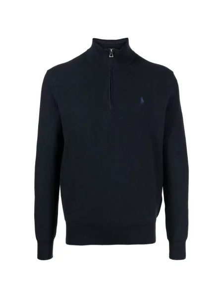 Шапка с козирки Polo Ralph Lauren с кръгло деколте с автограф синьо