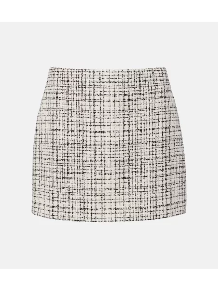 Fustă Valentino din tweed alb