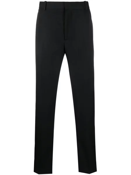 Pantaloni Alexander Mcqueen de mătase negru