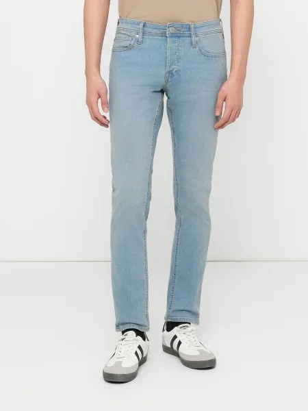 JACK & JONES Džínsy JJIGLENN JJORIGINAL modrá denim čierna