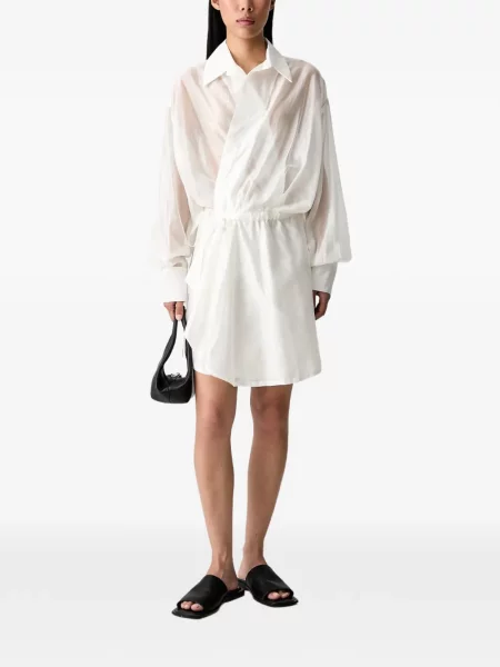 Rochie mini Vicolo plic alb