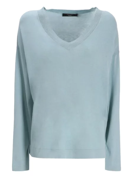 Tricou Weekend Max Mara cu decolteu în V albastru