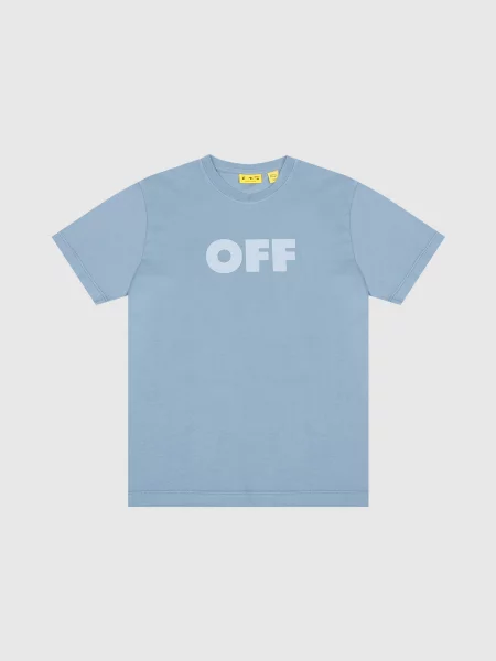Футболка з принтом логотипа Off Off-white блакитна