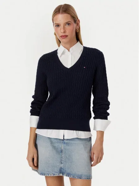Tommy Hilfiger Pulover Mornarsko modra
