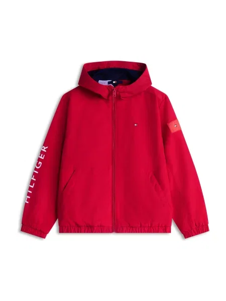TOMMY HILFIGER Geacă de primăvară-toamnă Logo Graphic Relaxed roșu alb