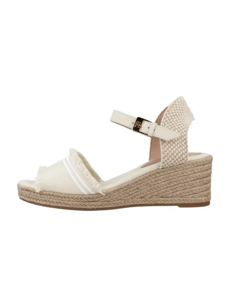Tommy Hilfiger Espadrile Fringe Canvas Medium Wedge bež