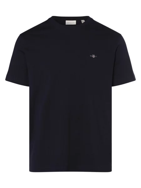 T-shirt o kroju regular fit z wyhaftowanym logo model ‘SHIELD’ Gant niebieska