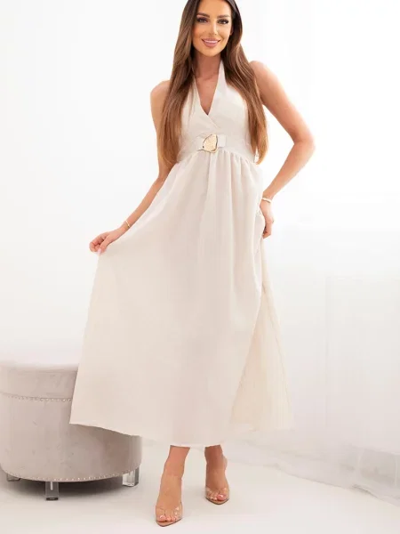 Rochie maxi Kesi Włoski bej