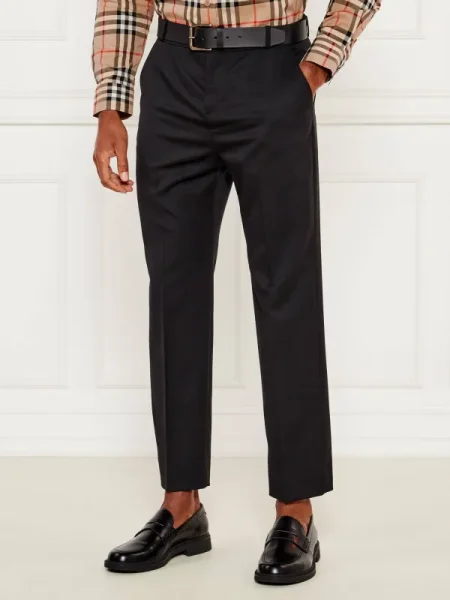 Balmain De lână pantaloni negru