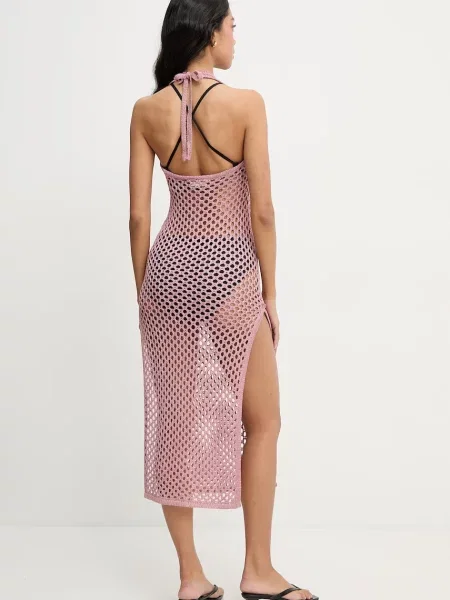 Chantelle sukienka plażowa METALLIC różowa