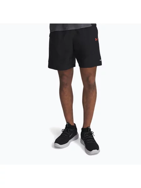 Pantaloni scurți de antrenament pentru bărbați Under Armour Tech Utility black/venom red negru