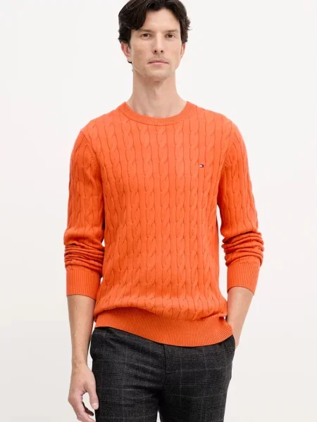 Пуловер Tommy Hilfiger от лека материя бяло
