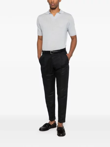 Tricou Lardini cu decolteu în V albastru
