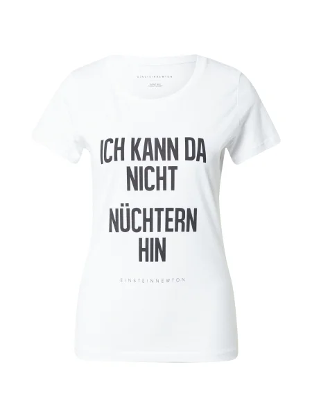 EINSTEIN & NEWTON Tricou Ich Kann Da Nicht… / negru alb