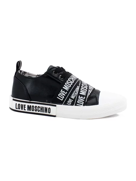 Sneakersy Love Moschino skórzane czarne