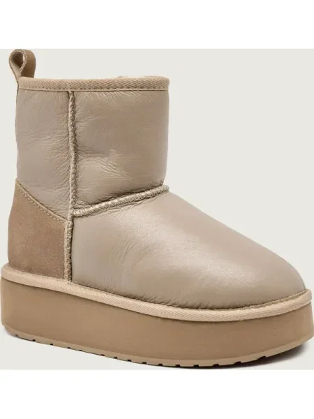 EMU Australia Bocanci Stinger Mini Flatform Leather | piele maro