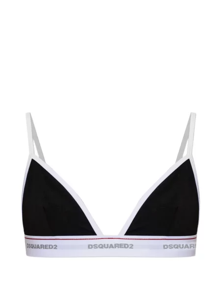 Sutien triunghi Dsquared2 cu autograf negru