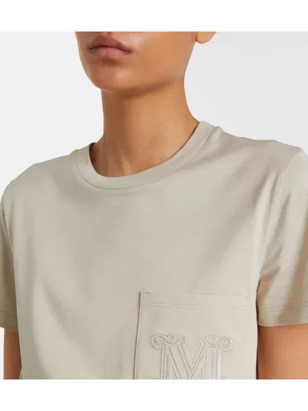 Tricou Max Mara din jerseu bej