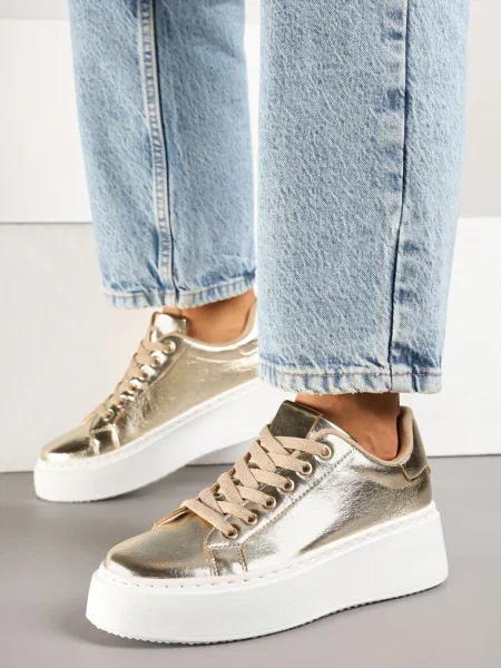 Sneakers pe Talpă Groasă Cernanda aurii