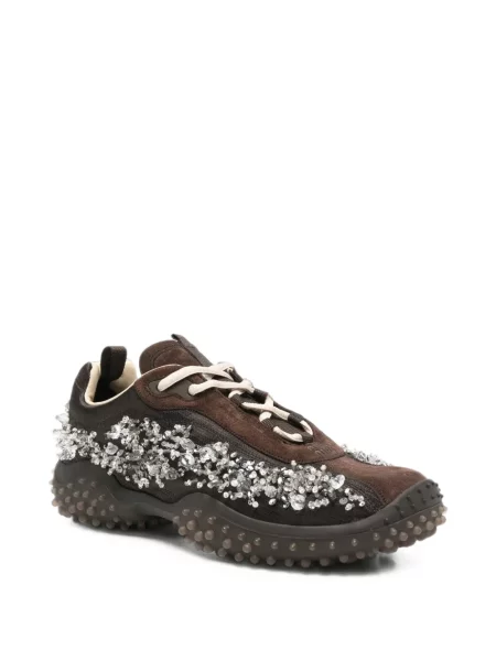 Sneakerși Miu Miu din piele maro