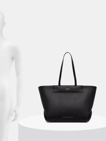 Кожаная сумка шоппер Armani Exchange