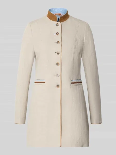 Płaszcz o kroju regular fit z mieszanki ze stójką White Label beżowy