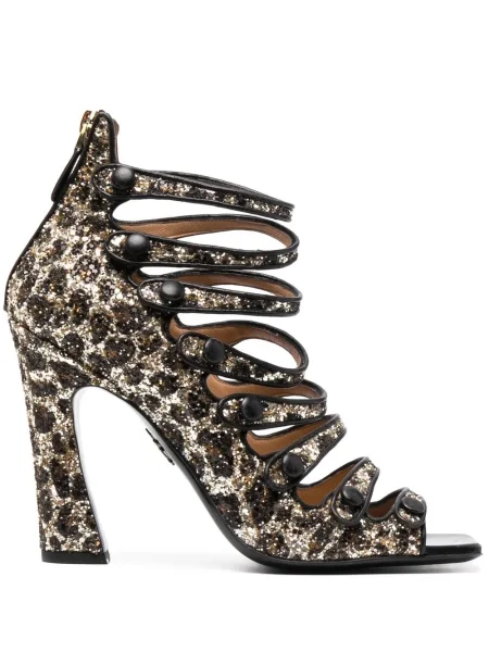 Sandale Dsquared2 cu imagine cu model leopard maro