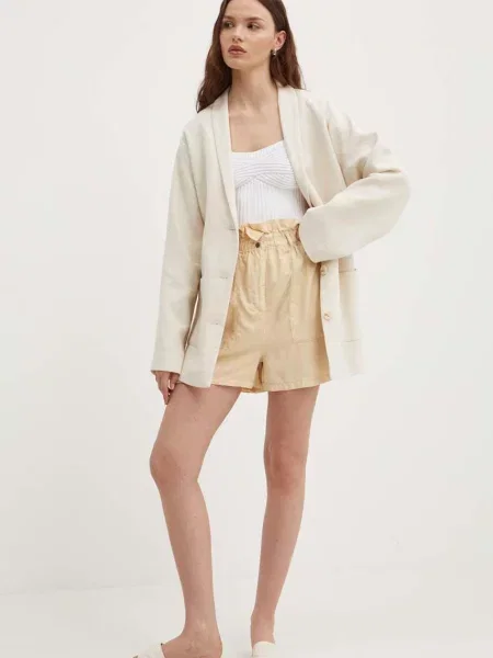 Піджак La Petite Française VOYELLE однобортний однотонний бежевий