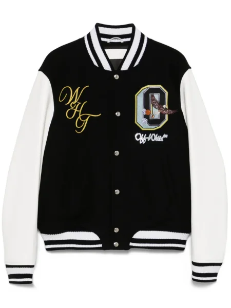 Geacă bomber Off-white de cristal alb