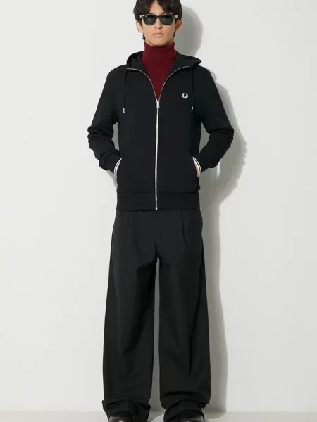 Кофта Fred Perry з капюшоном однотонна чорний