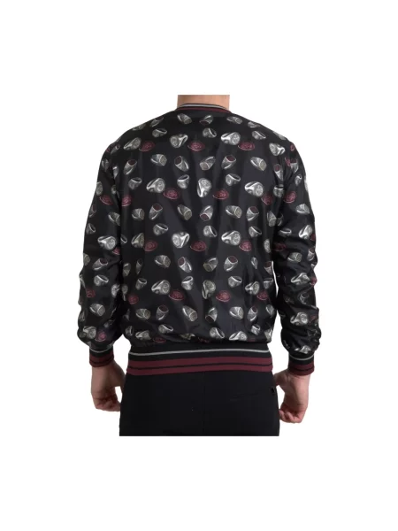 Jedwabna bluza Dolce And Gabbana z nadrukiem czarna