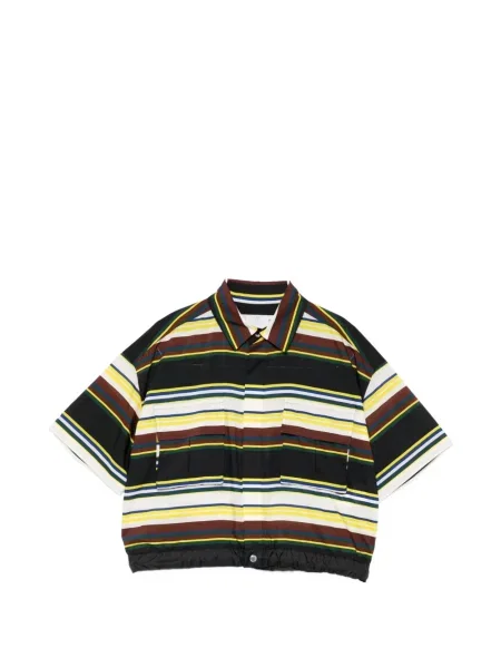 Cămașă Sacai cu dungi maro