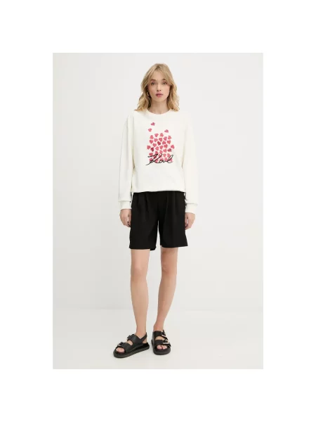 Karl Lagerfeld bluza z nadrukiem beżowy
