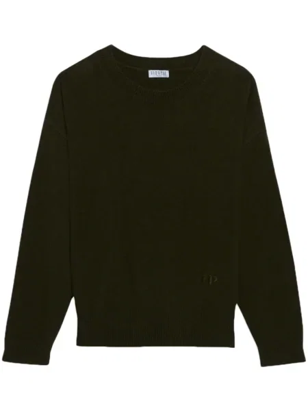 Pulover Claudie Pierlot cu broderie din cașmir negru