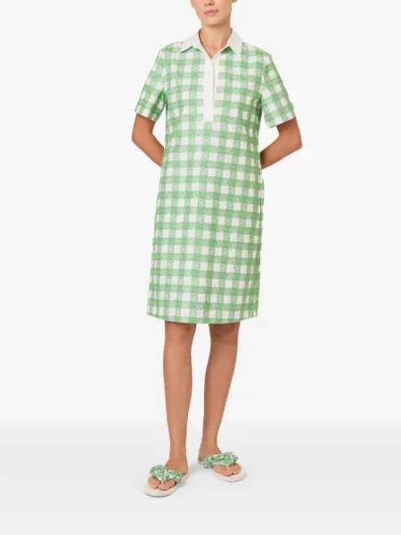 Rochie Rosie Assoulin cu broderie verde