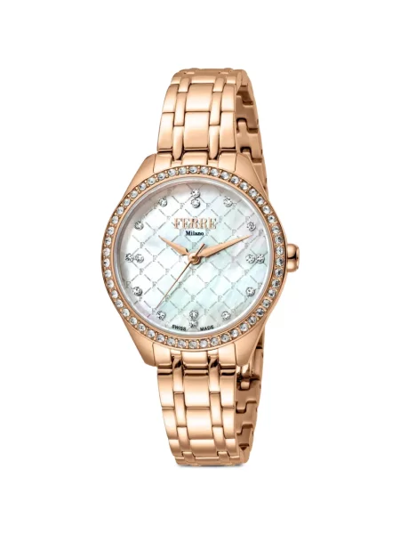 Ceas Ferre Milano clasic alb