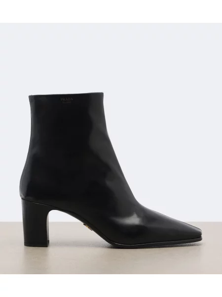 Cizme scurte Prada din piele negru