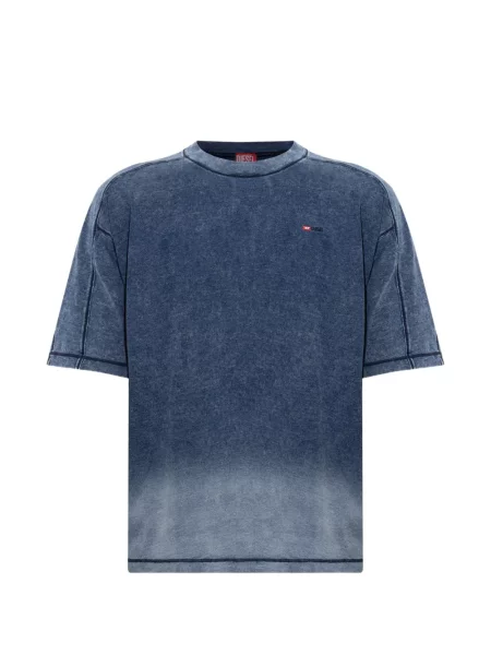 Tricou Diesel cu autograf albastru