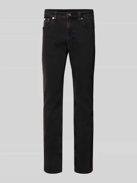 Jeansy o kroju slim fit z naszywką z logo model ‘Essential’ Calvin Klein Jeans czarne