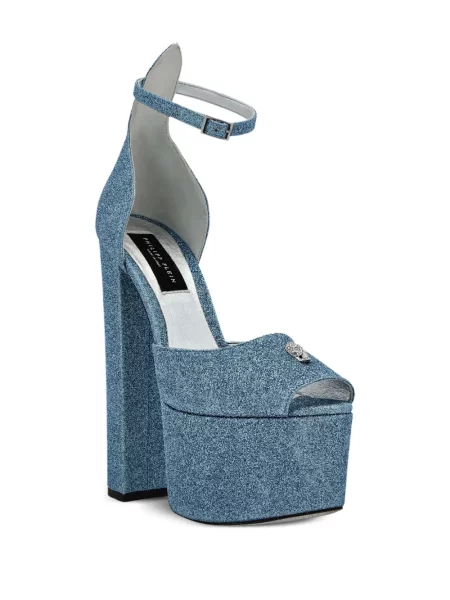 Sandale Philipp Plein cu platformă albastru