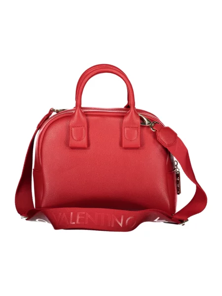 Lniana torebka Valentino Bags czerwona